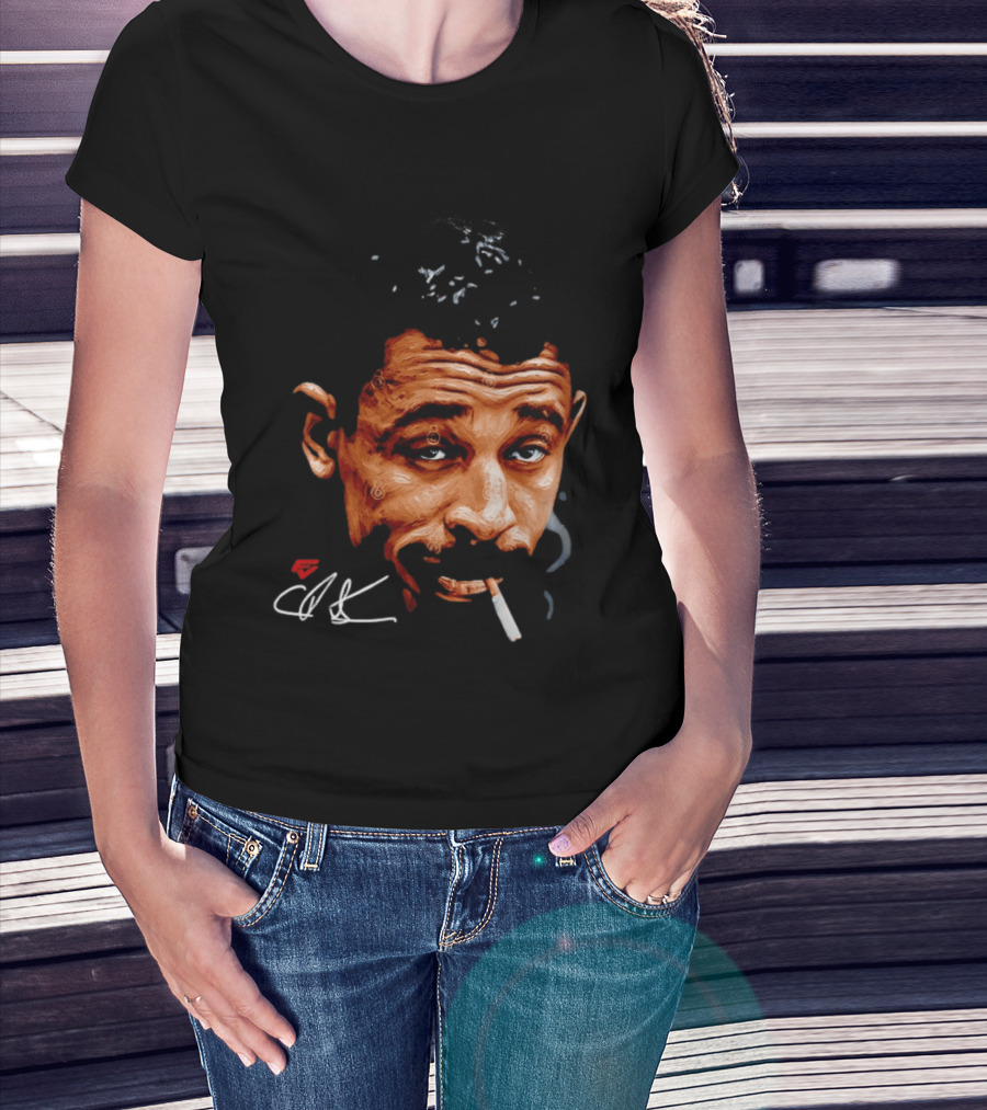 Charles Bukowski Cigarette Artwork CK Signature T-Shirt