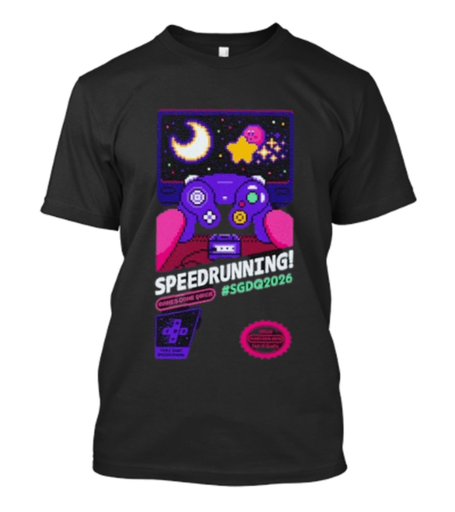 Games Done Quick Speedrunning 2026 Kirby Controller Retro Gaming T-Shirt