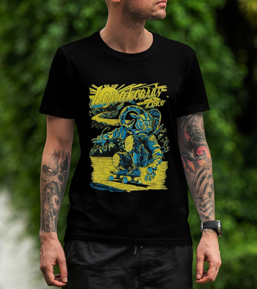 Longboards Zone Goat Downhill Rider Longboarding Adventure T-Shirt