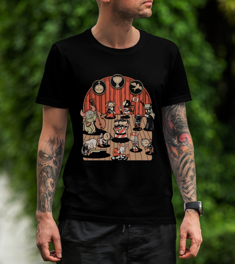 Monty Python And The Holy Grail Medieval Band Peanuts Style Scene T-Shirt