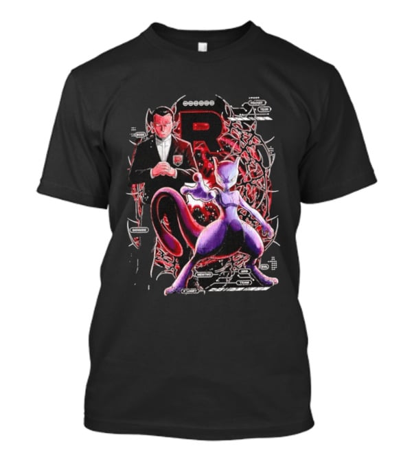 Giovanni Boss Team Rocket Mewtwo Dynamic Pokemon Collaboration T-Shirt