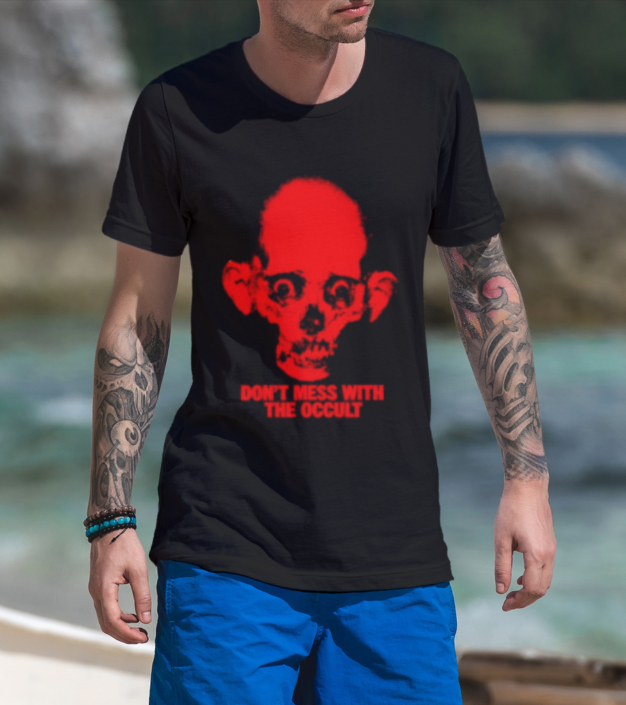Don't Mess With The Occult Red Skull Horror T-Shirt