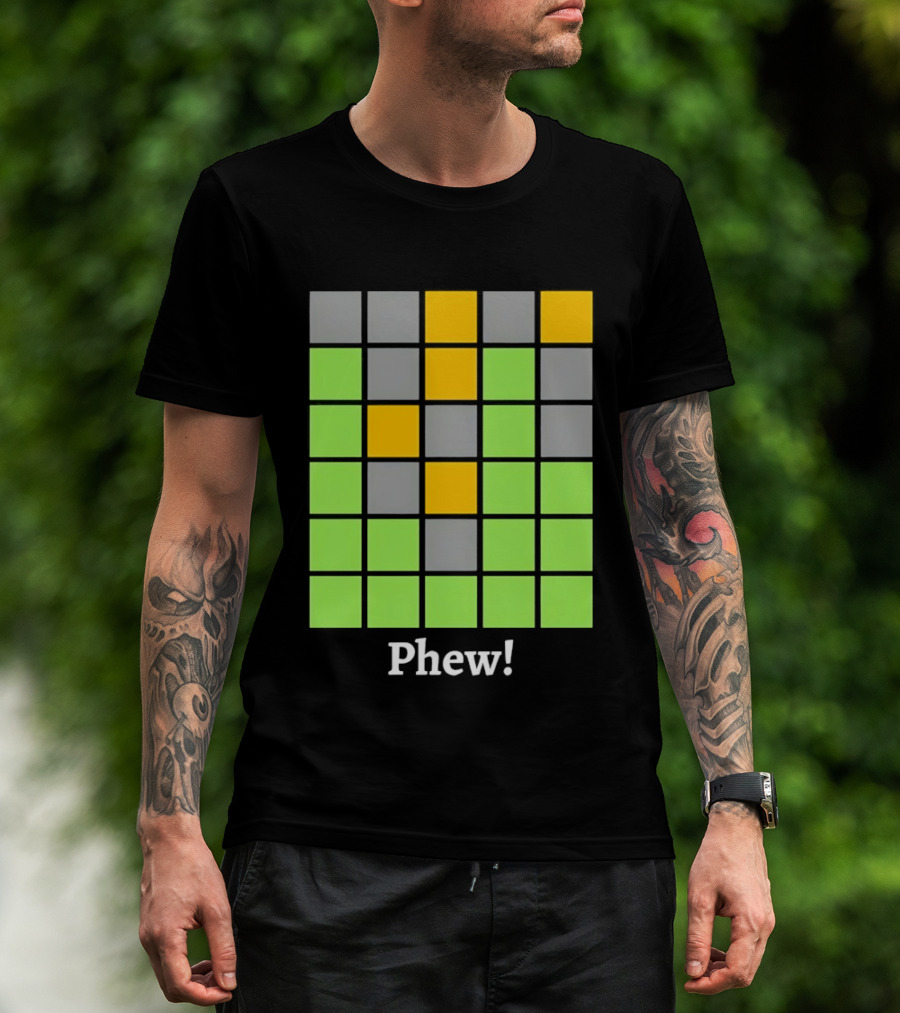 Minesweeper Phew Grid Game Board Text Phew T-Shirt