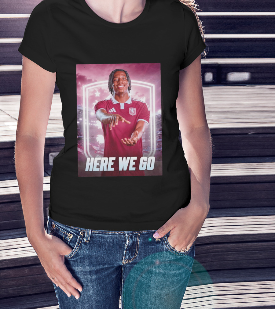 Jaden Philogene Here We Go Aston Villa Soccer Star Enthusiasm T-Shirt