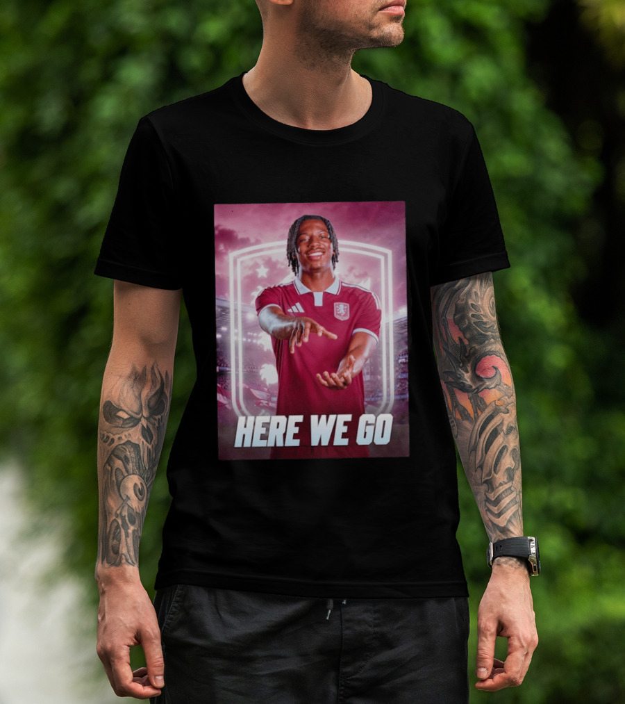 Jaden Philogene Here We Go Aston Villa Soccer Star Enthusiasm T-Shirt