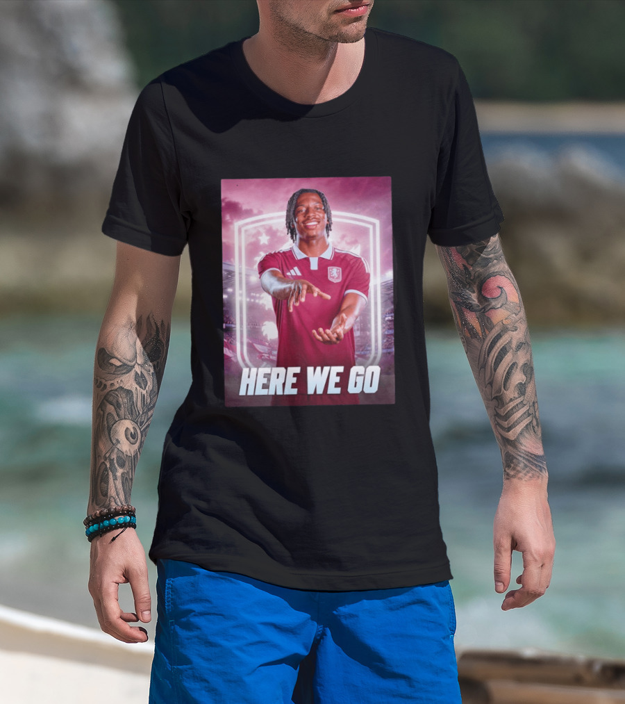 Jaden Philogene Here We Go Aston Villa Soccer Star Enthusiasm T-Shirt