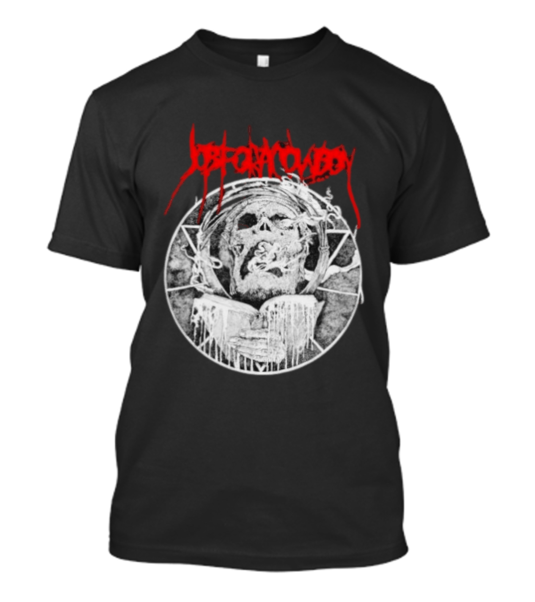 Job For A Cowboy Smoking Skull Death Metal T-Shirt