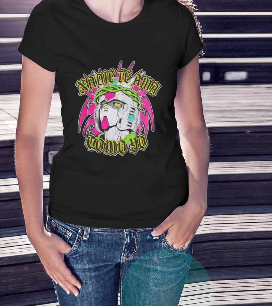 Nadie Te Ama Como Yo Gundam Robot Crown Of Thorns Anime T-Shirt