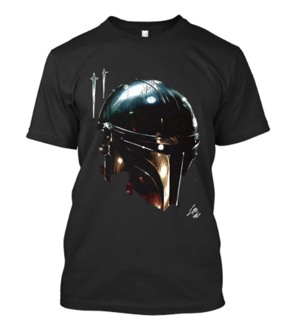 The Mandalorian Star Wars Helmet Iconic Two Sided Print T-Shirt