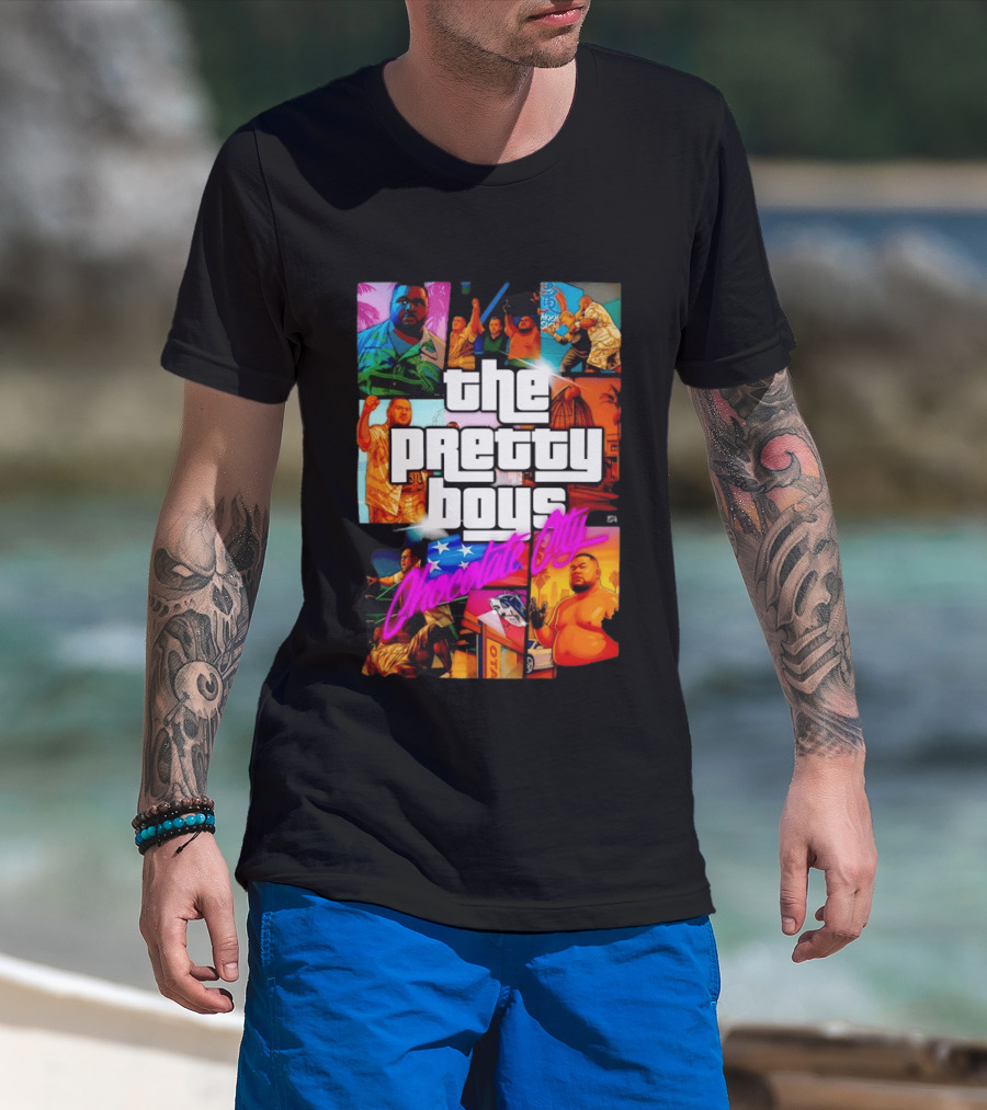The Pretty Boys Chocolate City Collage Akashi Sushi Gaming Mashup T-Shirt