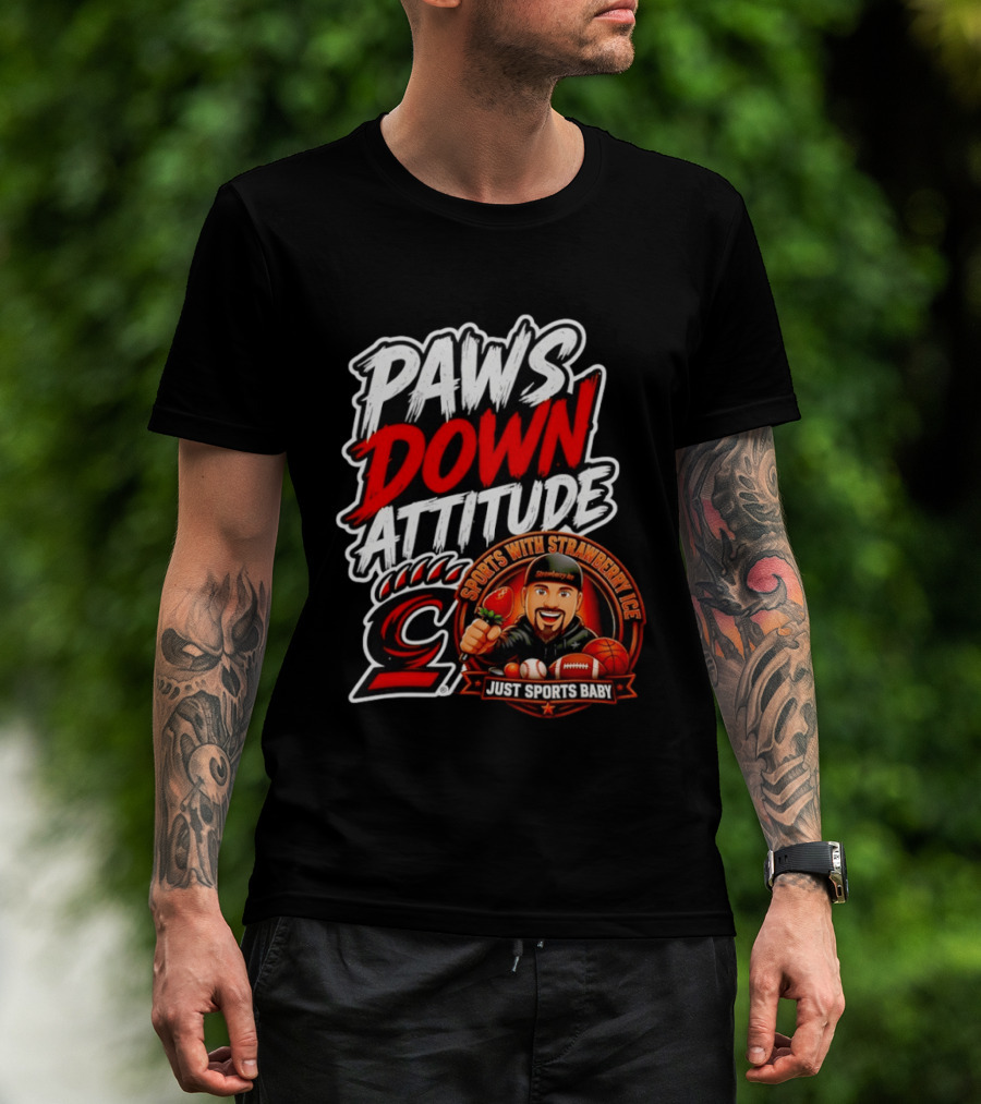 Paws Down Attitude Sports With Strawberry Ice Just Sports Baby T-Shirt