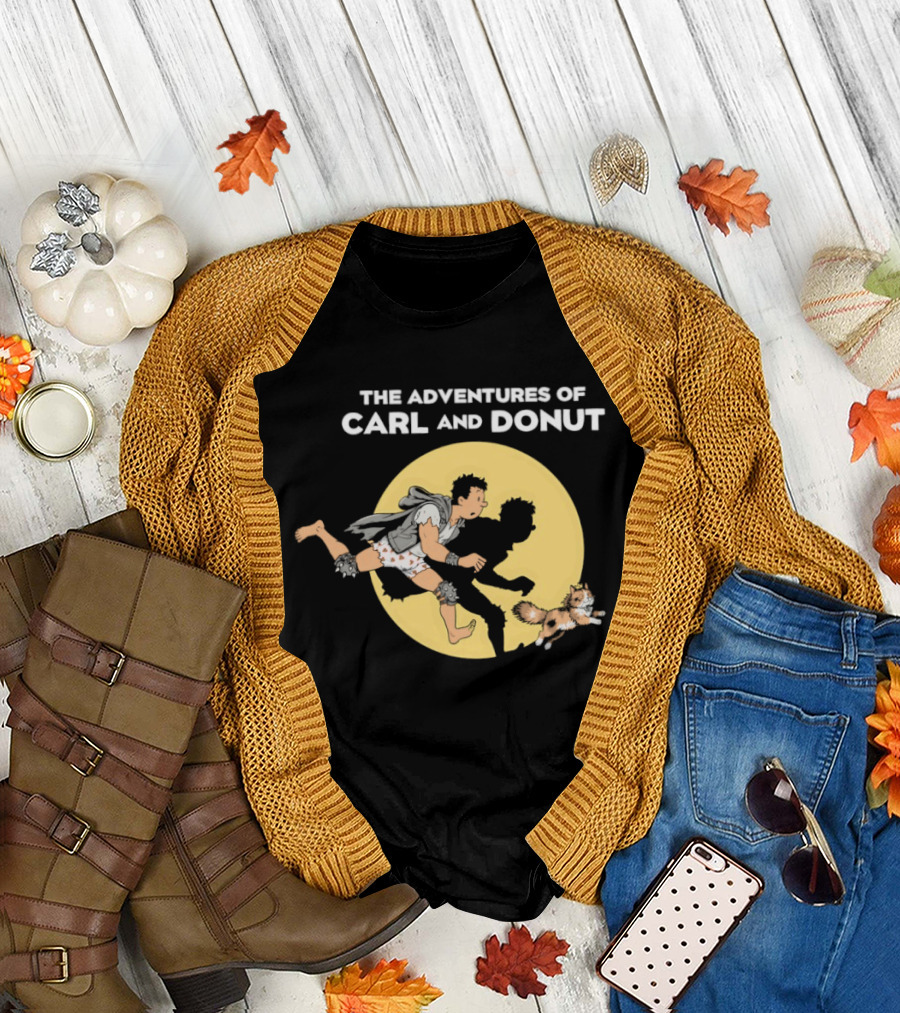 The Adventures of Carl and Donut Cat Cartoon Series T-Shirt