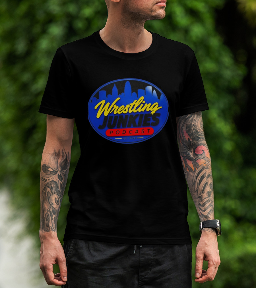 Wrestling Junkies Podcast Est 2023 Skyline T-Shirt
