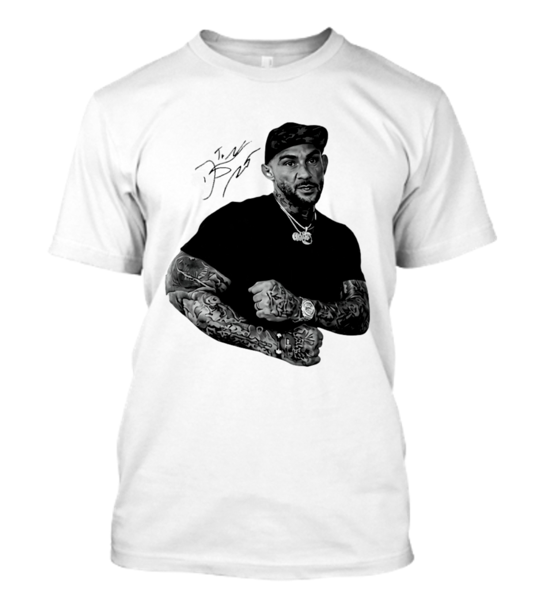 Dustin Poirier The Diamond UFC Tattooed Fighter Black Cap T-Shirt