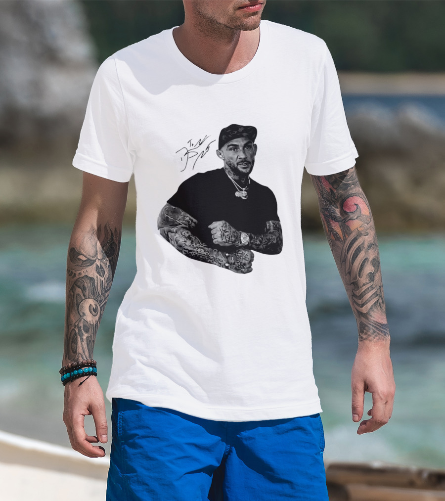 Dustin Poirier The Diamond UFC Tattooed Fighter Black Cap T-Shirt
