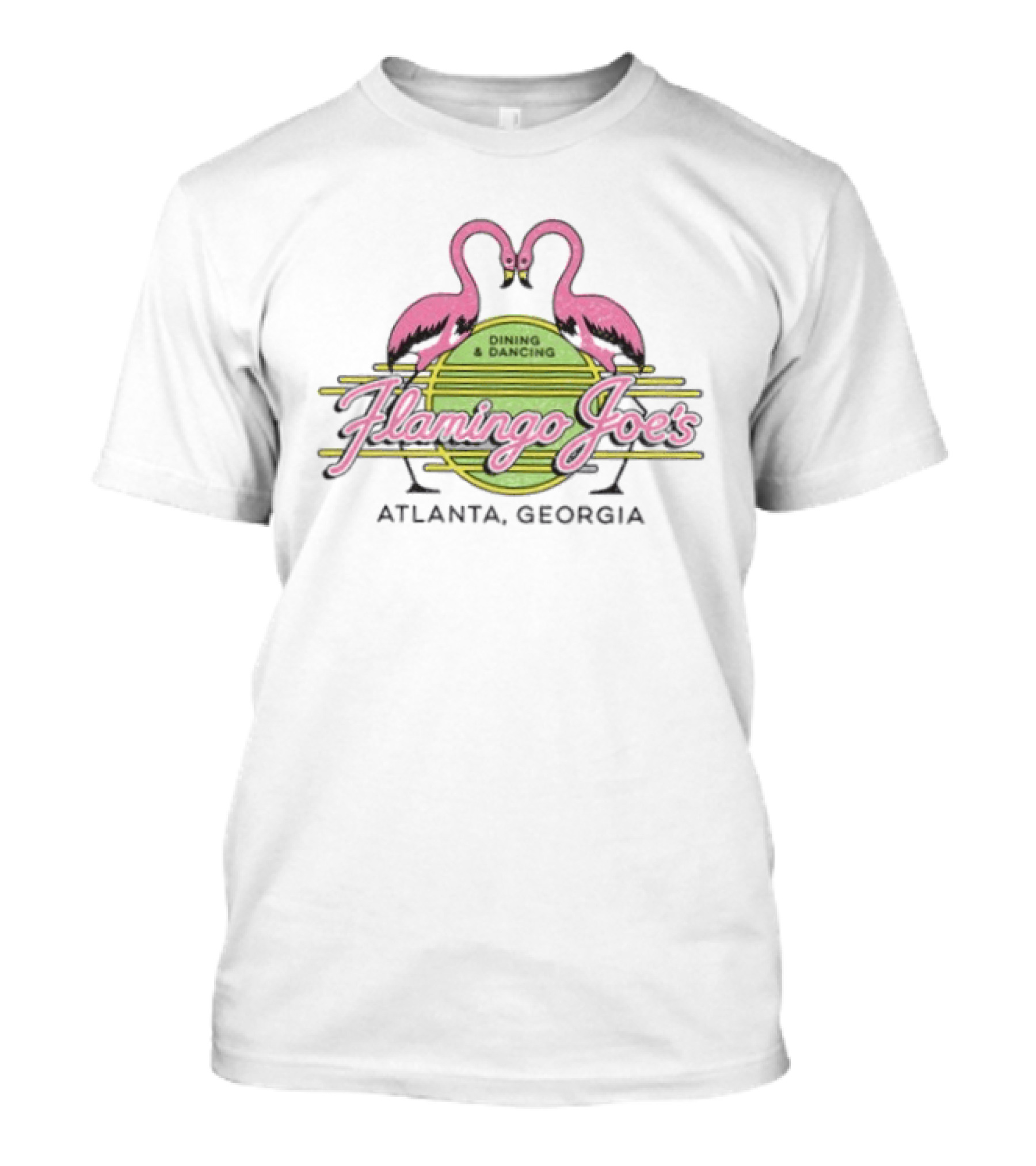 Flamingo Joe's Dining And Dancing Flamingo Pair Atlanta Georgia T-Shirt