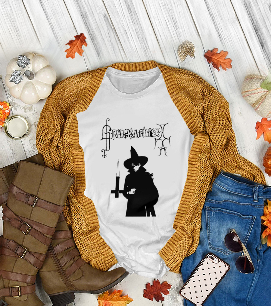Gravsaamuel Witch Iconic Gothic Anime Dark Aesthetic T-Shirt