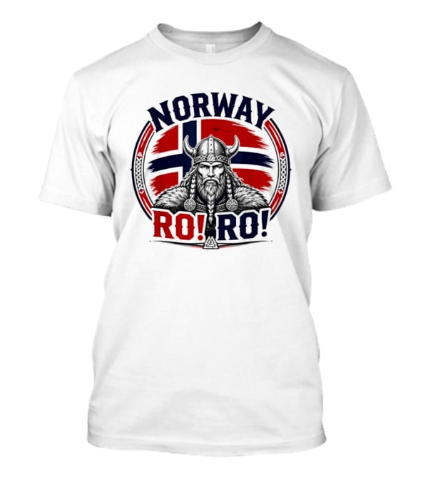 Norway Viking Warrior Braided Beard RO RO Flag T-Shirt
