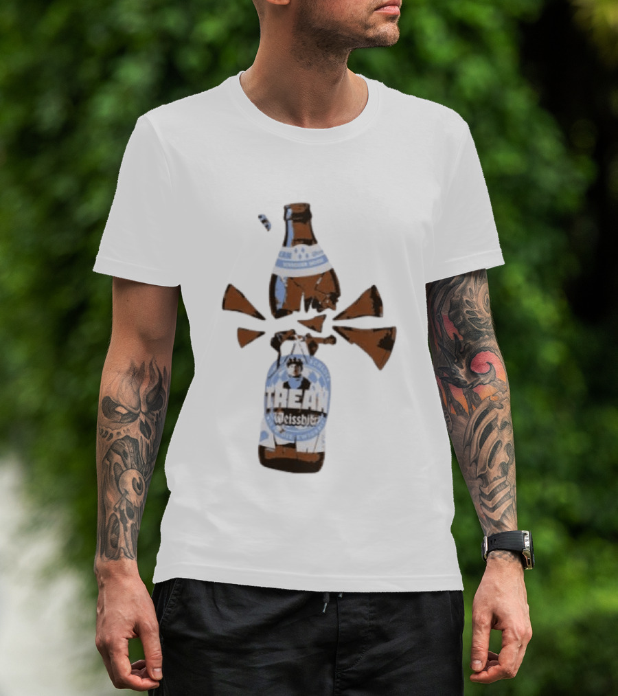Tream Weissbier Vom Ersten Schluck Bis In Die Ewigkeit Schneider Weisse Exploding Beer Bottle T-Shirt