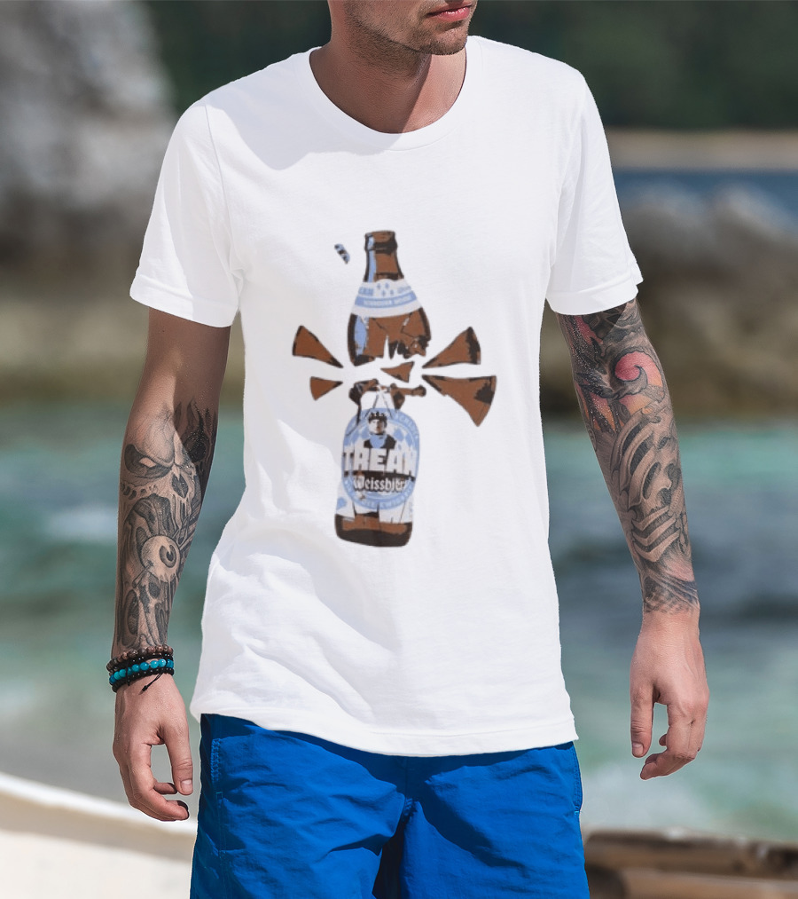 Tream Weissbier Vom Ersten Schluck Bis In Die Ewigkeit Schneider Weisse Exploding Beer Bottle T-Shirt