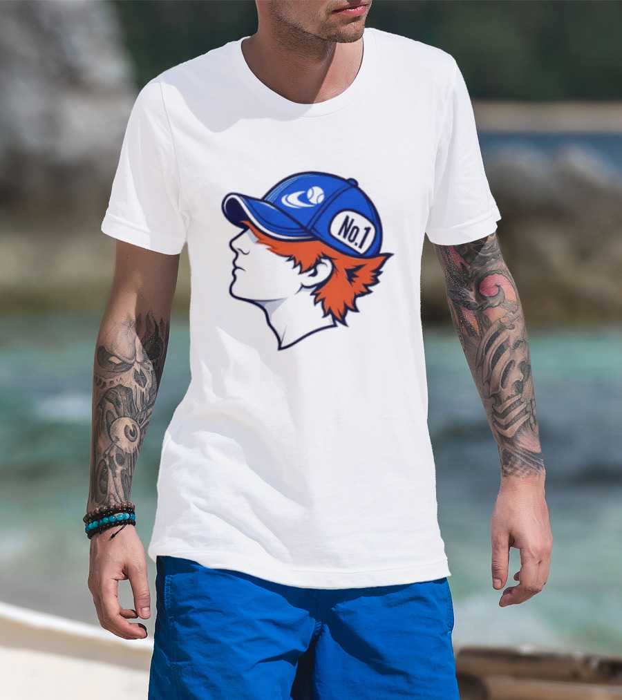 Jannik Sinner No 1 Fox Tennis ATP Player Iconic Cap T-Shirt