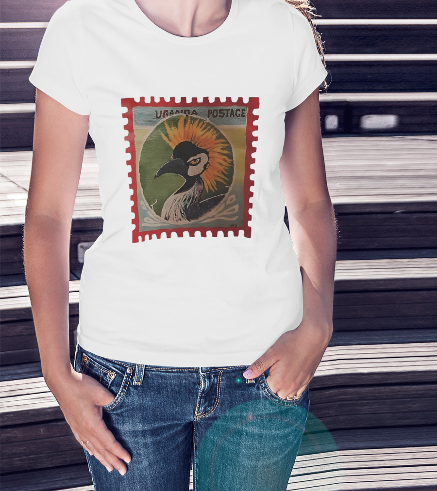 Uganda Postage Stamp Grey Crowned Crane T-Shirt
