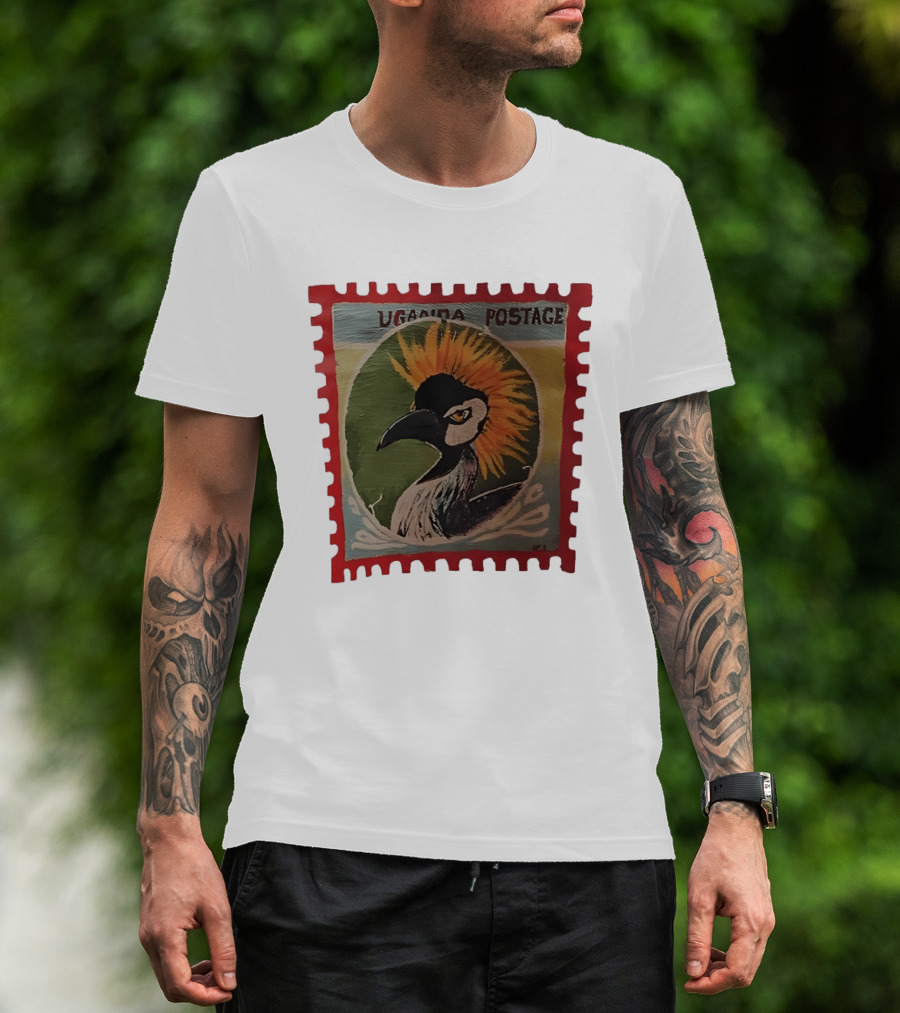 Uganda Postage Stamp Grey Crowned Crane T-Shirt