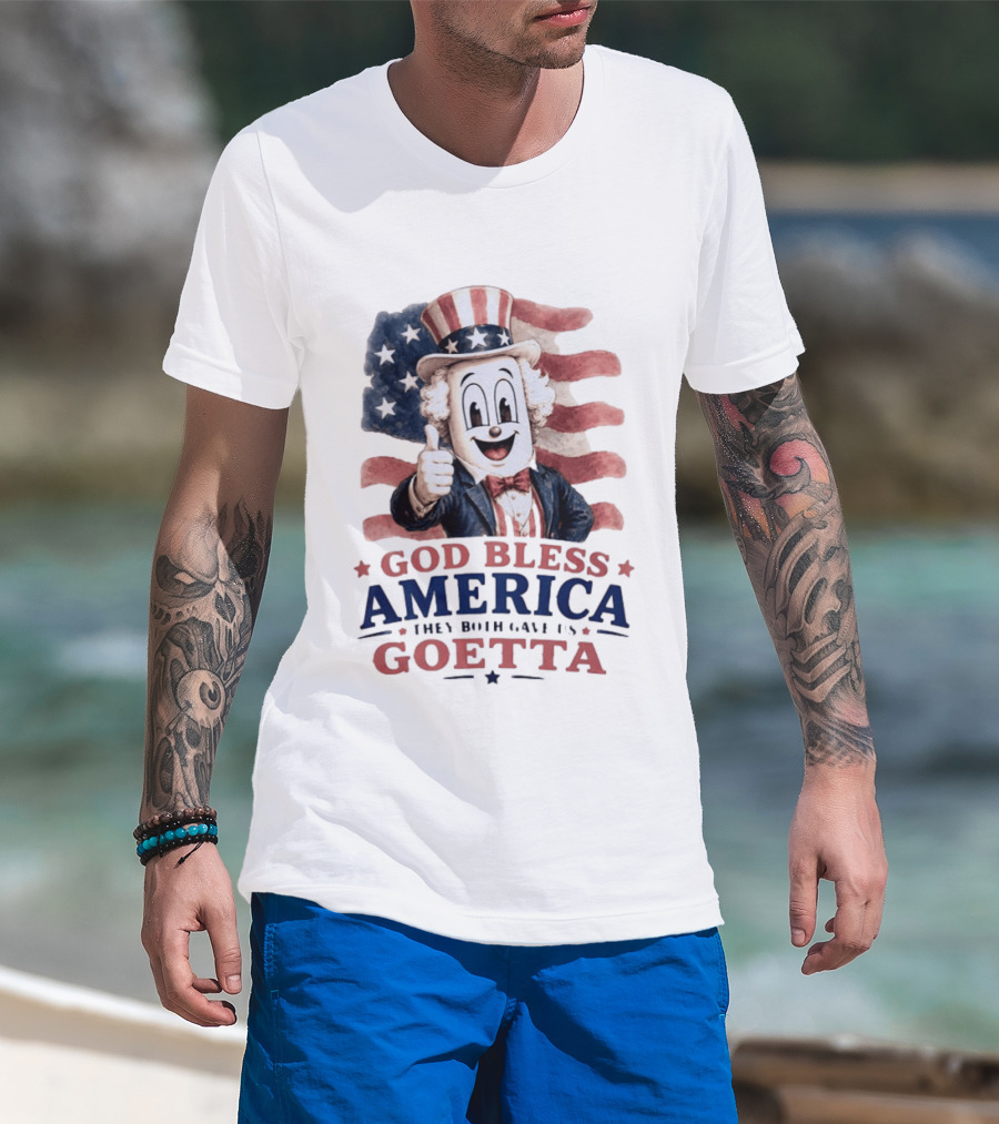 Uncle Sam Thumbs Up God Bless America Goetta Patriotic T-Shirt
