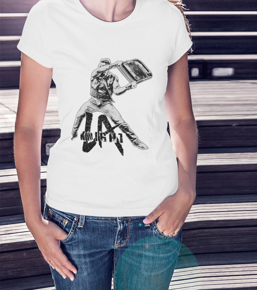 LA Knight Folding Chair Action Pose T-Shirt