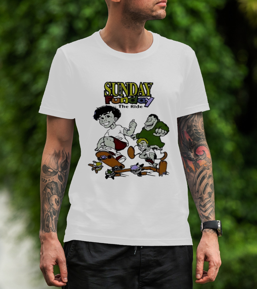 SUNDAY Funday The Ride Skateboarding Adventure Kids T-Shirt