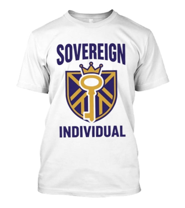 Sovereign Individual Key Crown Shield T-Shirt
