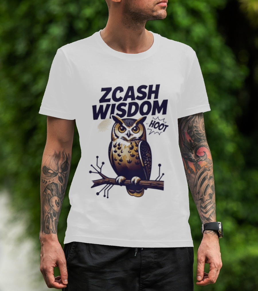 Zcash Wisdom Owl Hoot Cryptocurrency Insight T-Shirt