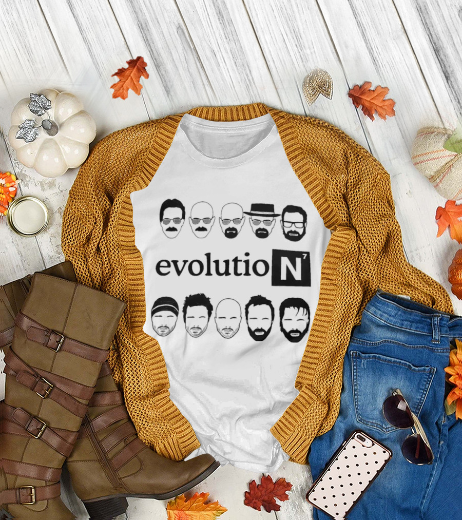Breaking Bad Evolution Character Silhouettes Walter White Jesse Pinkman T-Shirt
