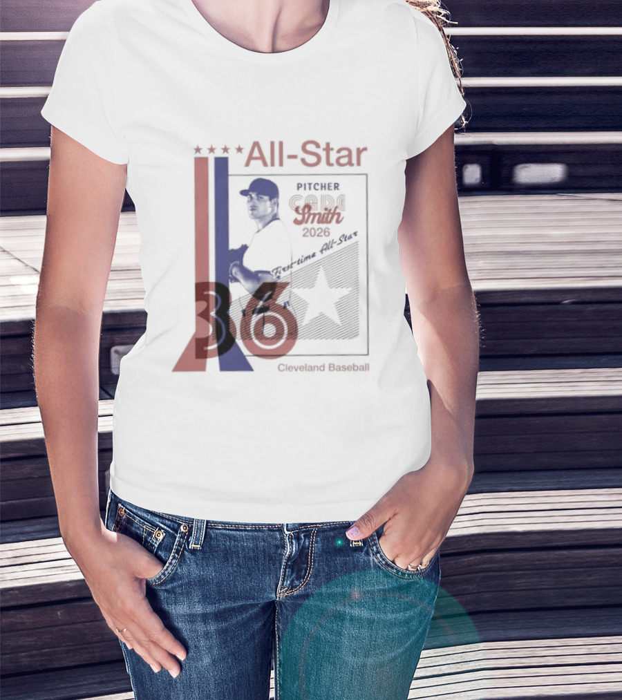 Cade Smith 2026 All Star Pitcher Cleveland Baseball No 36 T-Shirt