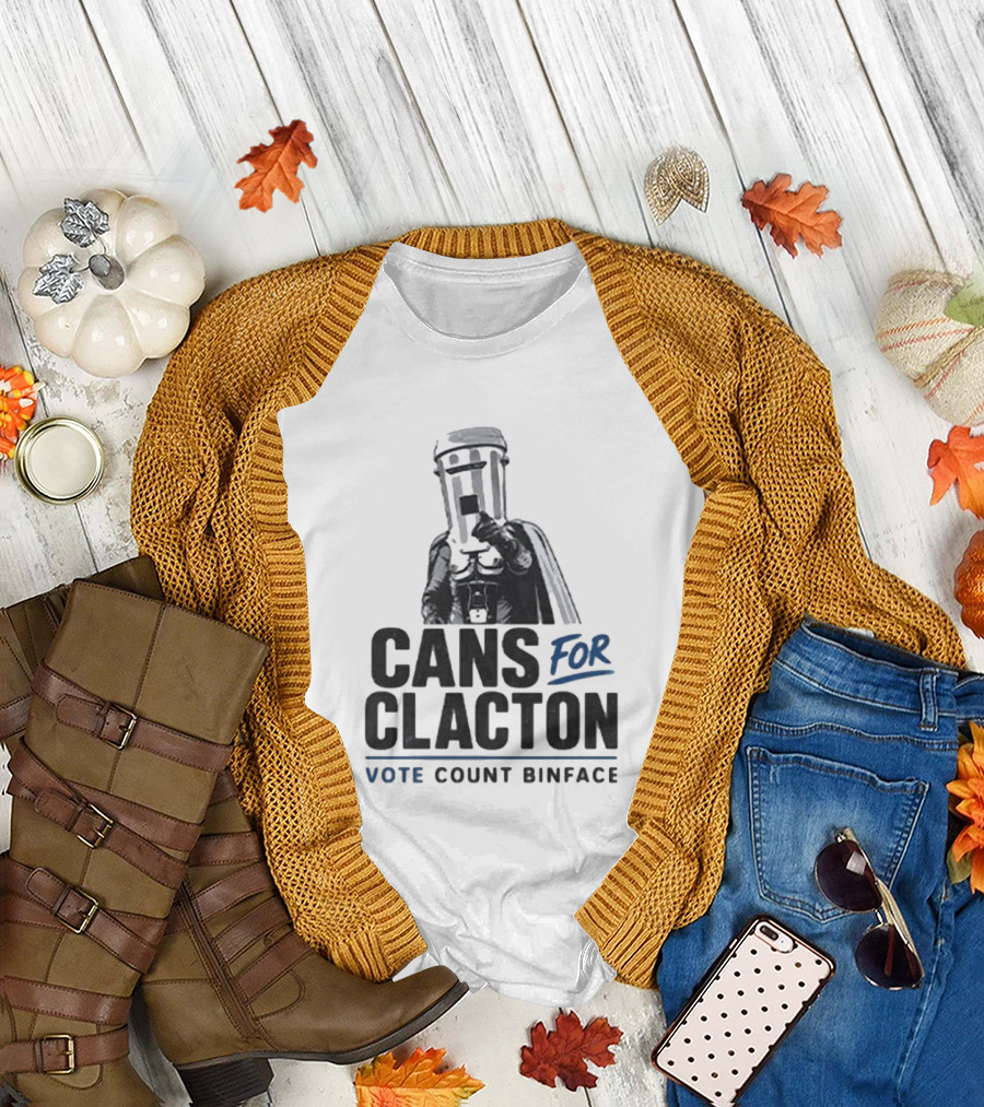 Cans For Clacton Vote Count Binface Political Campaign UK Election T-Shirt
