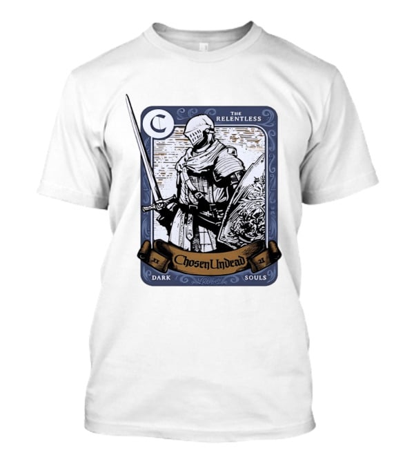 Chosen Undead The Relentless Dark Souls Knight Trading Card T-Shirt