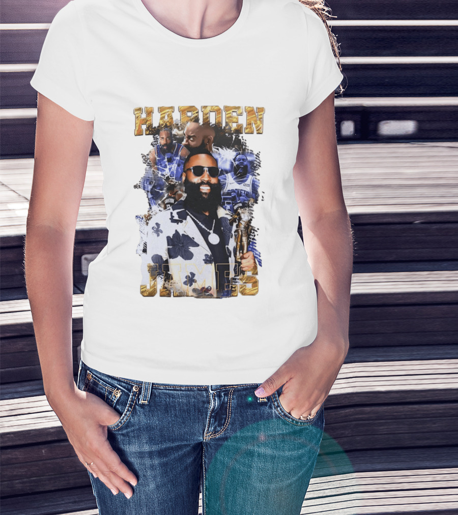 James Harden Houston Rockets NBA Legend Collage T-Shirt