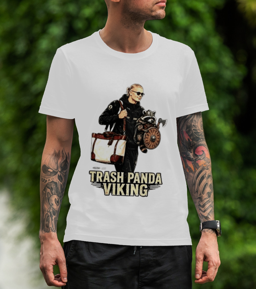 Trash Panda Viking Erling Haaland Football Norway Fans T-Shirt