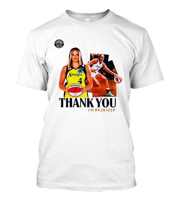 Sparais Laura Ziegler Thank You Basketball #4 Sports T-Shirt