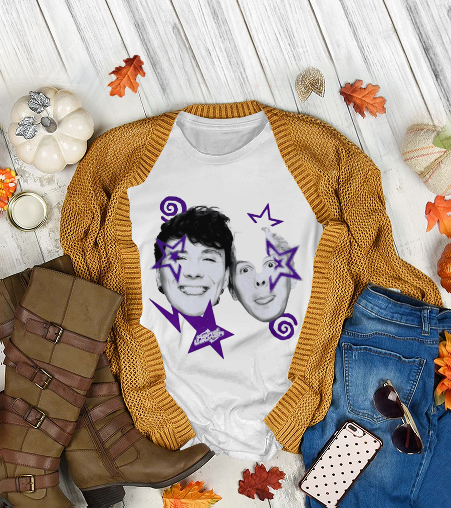 Hard Launch Firstpinof Iconic Faces With Purple Aesthetic Swirls And Stars T-Shirt