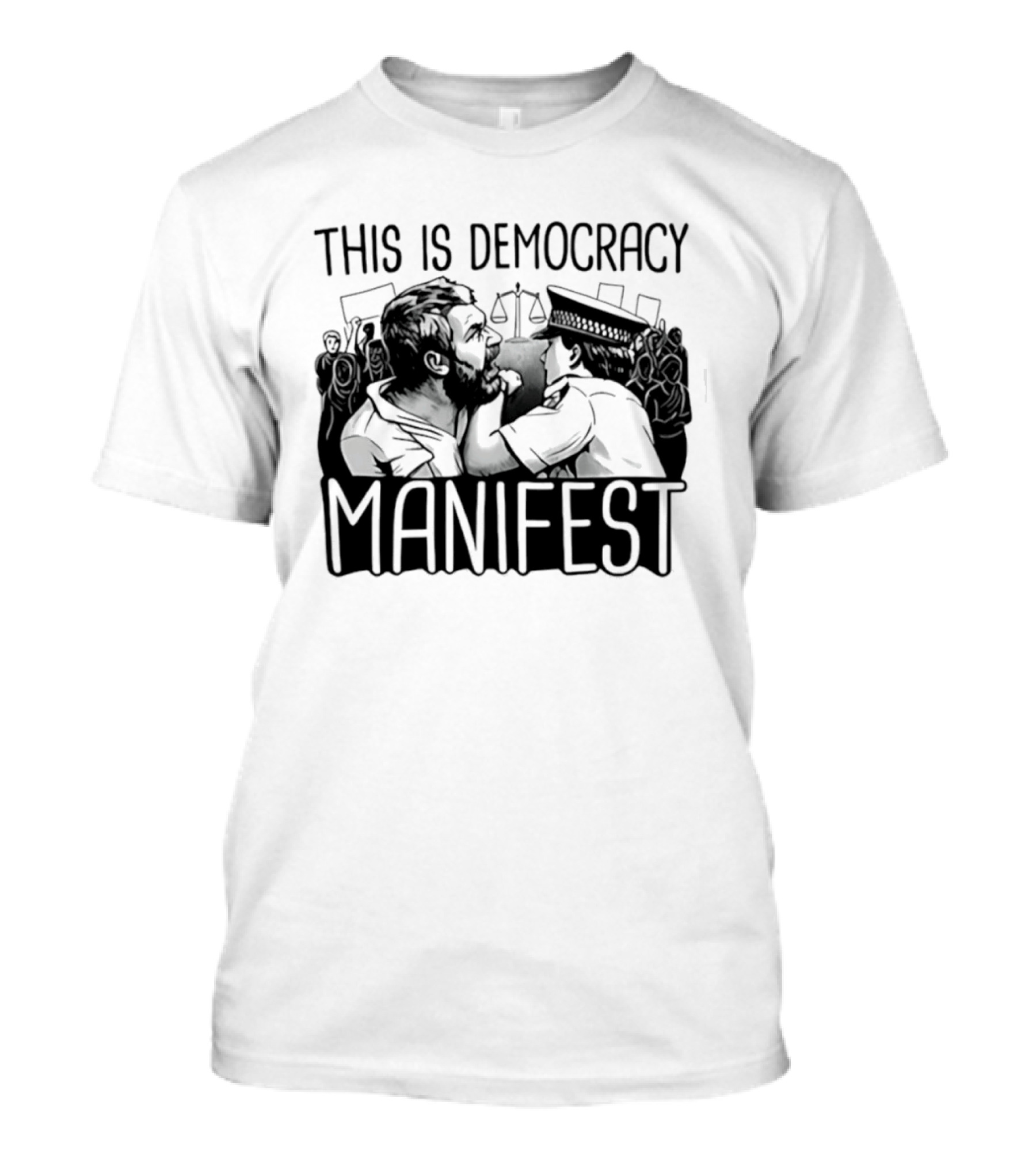 This Is Democracy Manifest Iconic Scene Capture T-Shirt