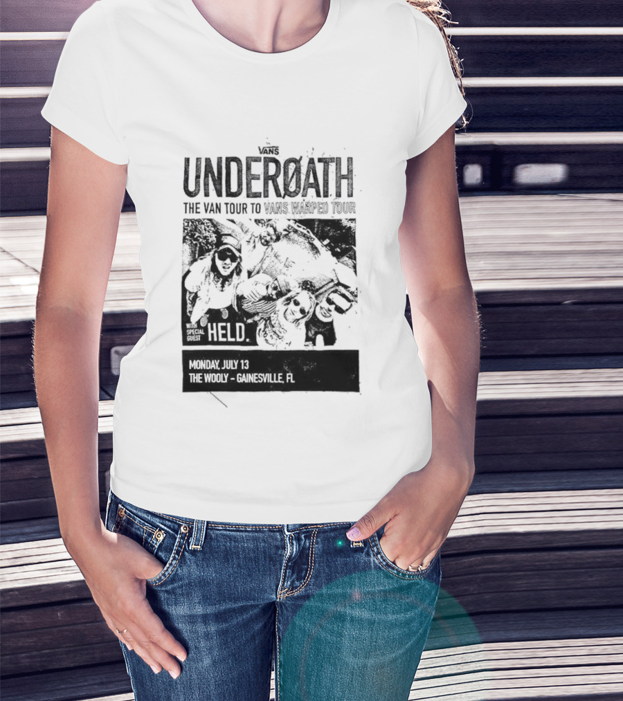 Underoath The Van Tour To 2026 Warped Tour Monday July 13 The Wooly Gainesville FL T-Shirt