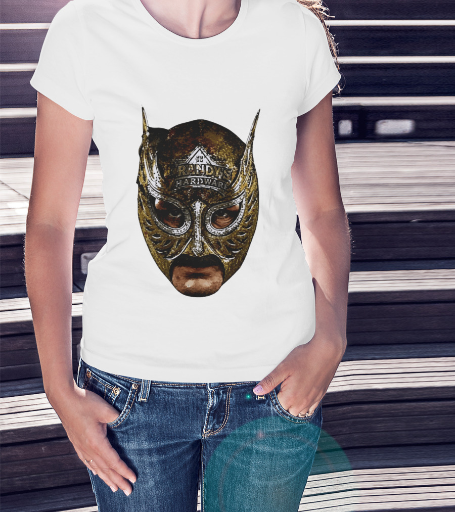 Randy's Hardware Luchador Mask Metallic Gold T-Shirt
