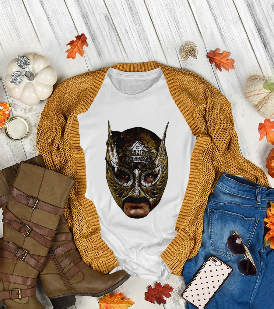 Randy's Hardware Luchador Mask Metallic Gold T-Shirt