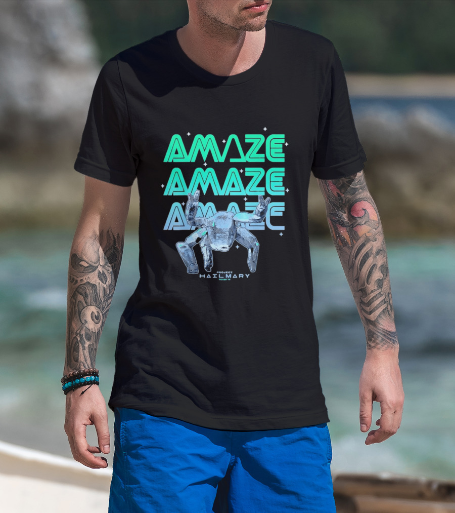 Amaze Project Hail Mary Robot T-Shirt