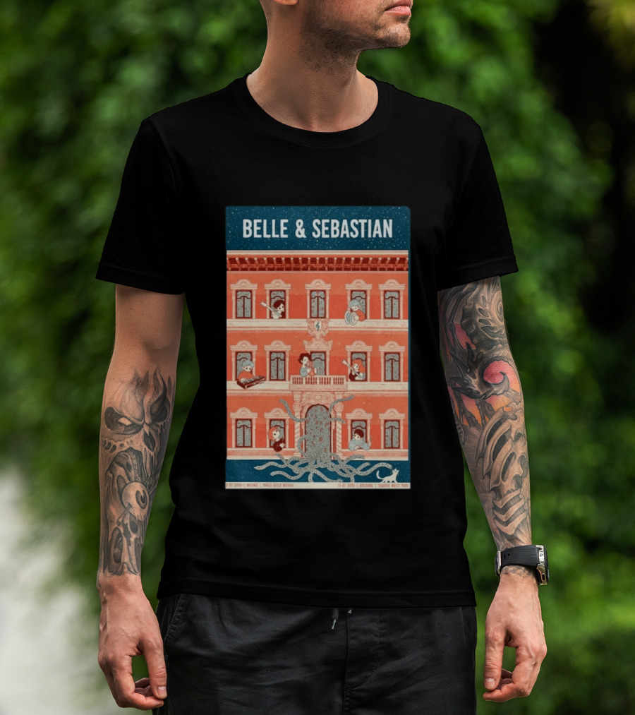 Belle And Sebastian July 12 13 2026 Italy Milan Bologna Tour Parco Della Musica Sonic Music Park T-Shirt