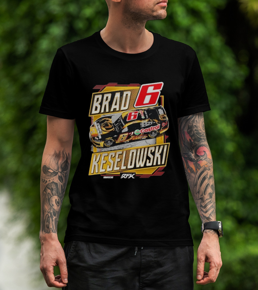 Brad Keselowski RFK Racing NASCAR Castrol Number 6 T-Shirt