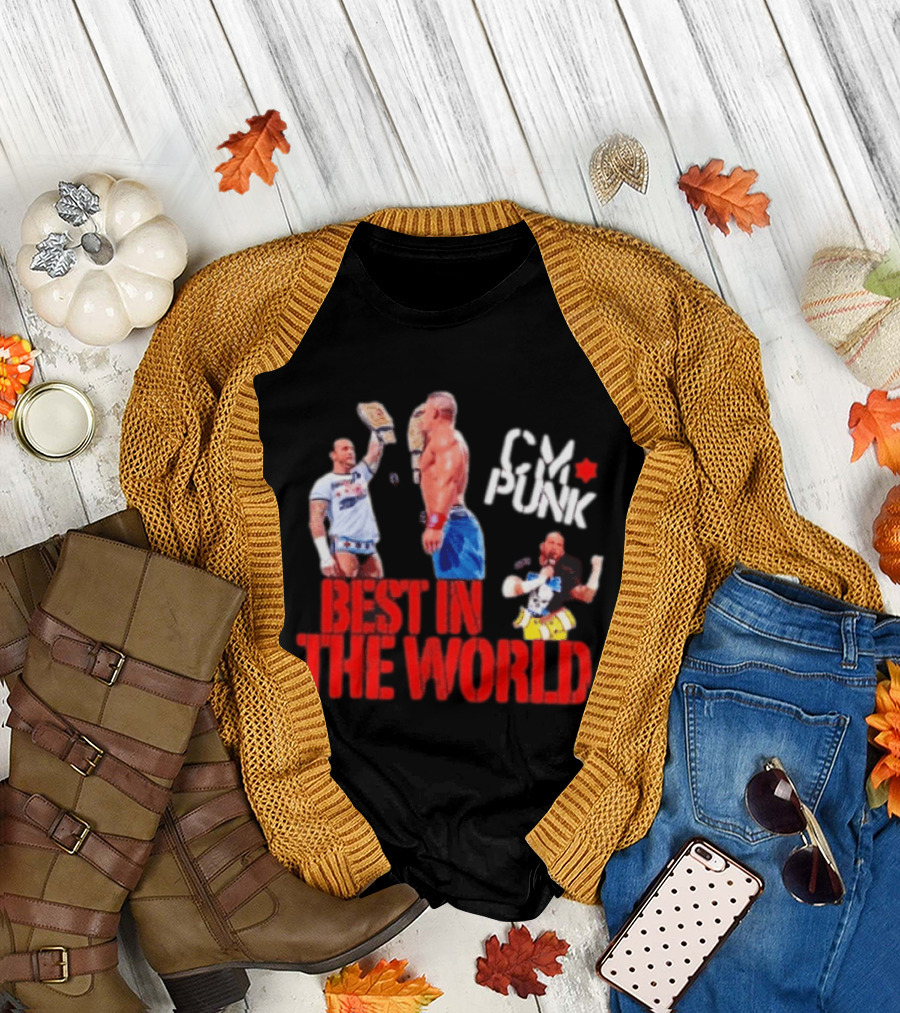 CM Punk WWE Best in the World Collage Wrestling T-Shirt