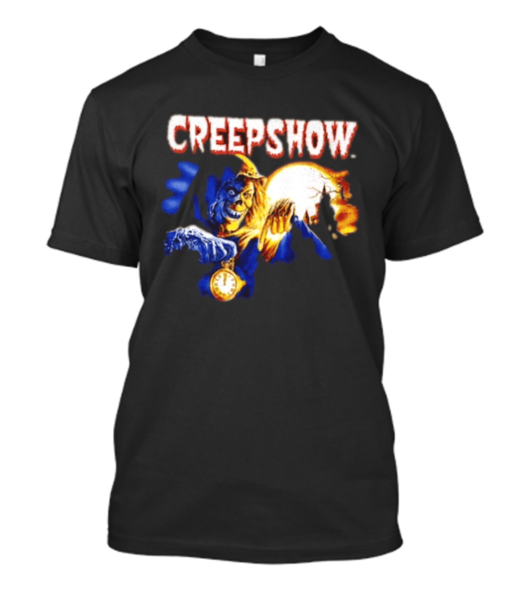 Creepshow Skeleton Holding Pocket With Horror Movie T-Shirt