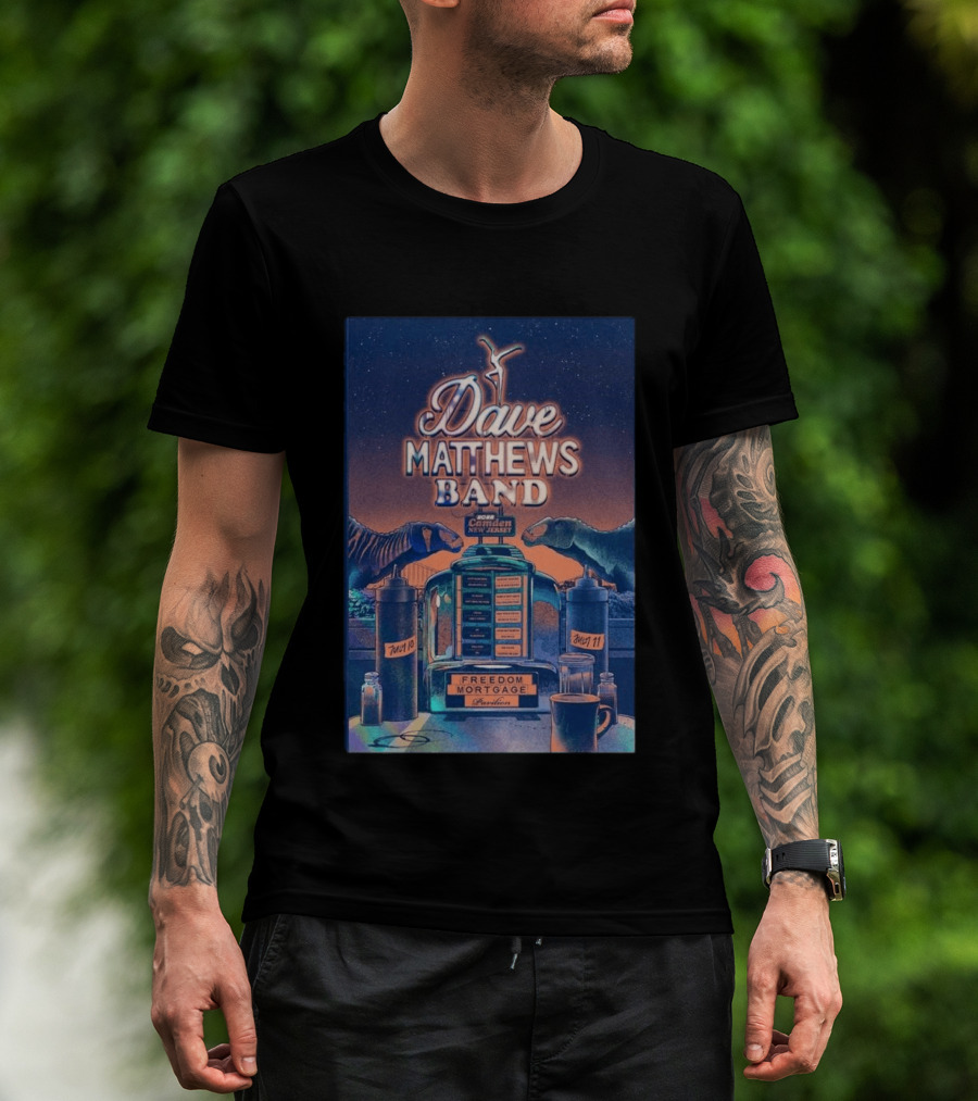 Dave Matthews Band Camden New Jersey July 10 And 11 2026 Freedom Mortgage Pavilion T-Shirt